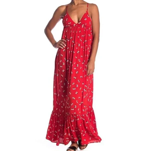 chinese dress ladies Red Aloha Maxi Dress Xs main image 1